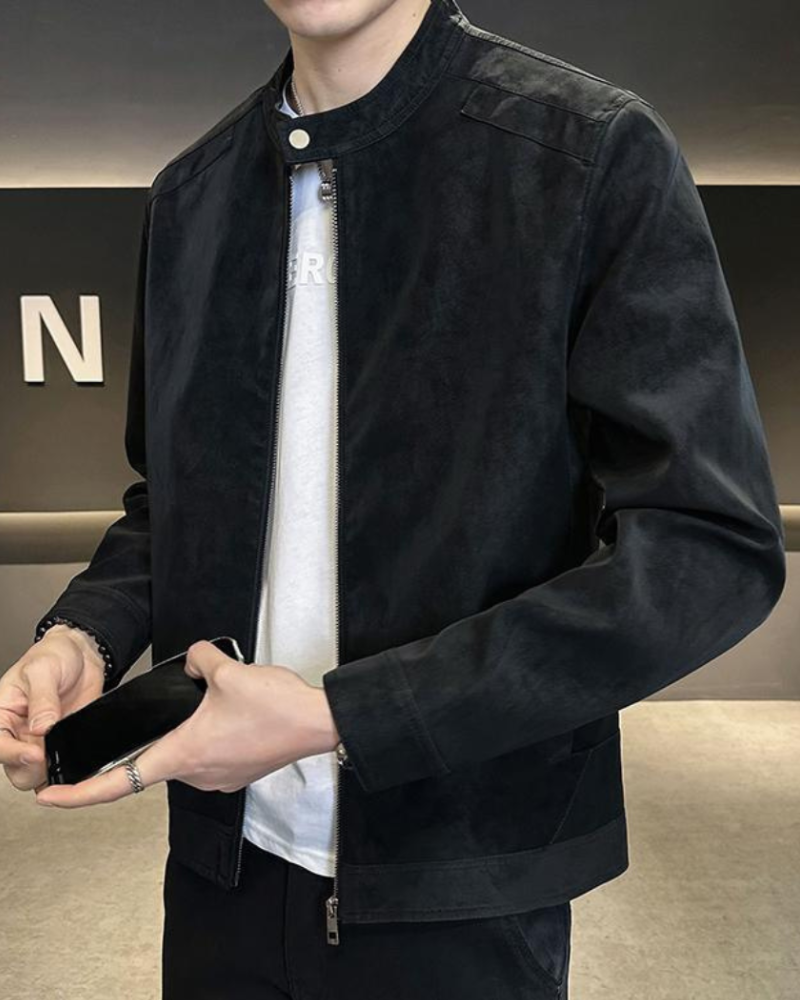 The Old Money Style Code™ | Giacca in Pelle Suede Estate